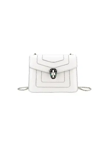 BVLGARI Women's Small Serpenti Leather Crossbody Bag - White Agate | Thumbnail 1 BVLGARI Women's Small Serpenti Leather Crossbody Bag - White Agate | Thumbnail 1