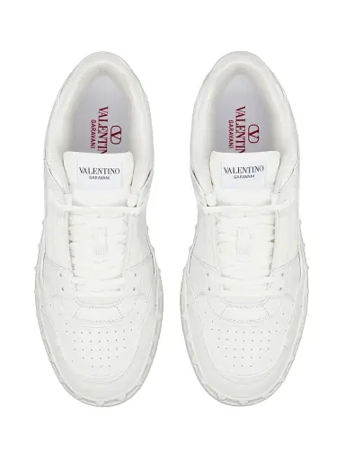 Valentino Garavani Men's Freedots Low Top Sneakers In Calfskin - White - Size 11.5 | Thumbnail 4 Valentino Garavani Men's Freedots Low Top Sneakers In Calfskin - White - Size 11.5 | Thumbnail 4