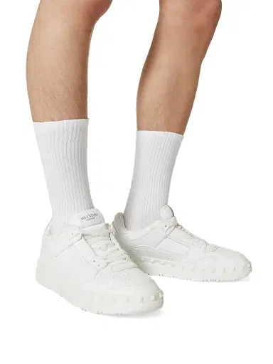 Valentino Garavani Men's Freedots Low Top Sneakers In Calfskin - White - Size 11.5 | Thumbnail 6 Valentino Garavani Men's Freedots Low Top Sneakers In Calfskin - White - Size 11.5 | Thumbnail 6
