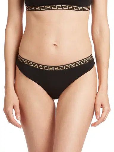 Versace Women's Greek Key Panty - Black | Thumbnail 3 Versace Women's Greek Key Panty - Black | Thumbnail 3