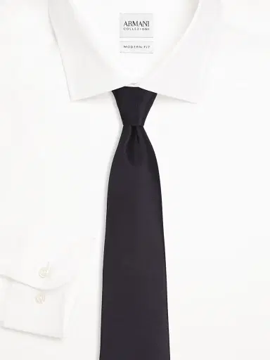 Emporio Armani Men's Formal Silk Satin Tie | Thumbnail 2 Emporio Armani Men's Formal Silk Satin Tie | Thumbnail 2