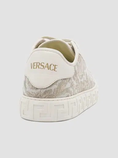 Versace Men's Barocco & Leather Low-Top Sneakers - Beige Multi - Size 6.5 | Thumbnail 3 Versace Men's Barocco & Leather Low-Top Sneakers - Beige Multi - Size 6.5 | Thumbnail 3