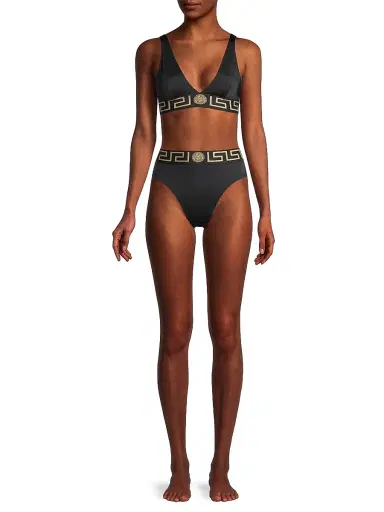 Versace Women's High-Waist Bikini Bottom - Black - Size Small | Thumbnail 2 Versace Women's High-Waist Bikini Bottom - Black - Size Small | Thumbnail 2