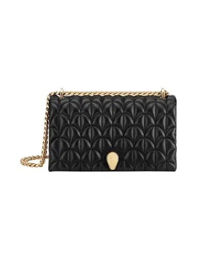 BVLGARI Women's Serpenti Cabochon Matelassé Leather Top Handle Bag - Black | Thumbnail 3 BVLGARI Women's Serpenti Cabochon Matelassé Leather Top Handle Bag - Black | Thumbnail 3