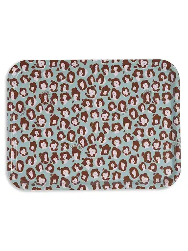 La DoubleJ Rectangular Printed Tray - Acquamarin | Thumbnail 1 La DoubleJ Rectangular Printed Tray - Acquamarin | Thumbnail 1
