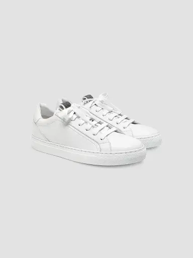 Brunello Cucinelli Women's Leather Low-Top Sneakers - White | Thumbnail 2 Brunello Cucinelli Women's Leather Low-Top Sneakers - White | Thumbnail 2