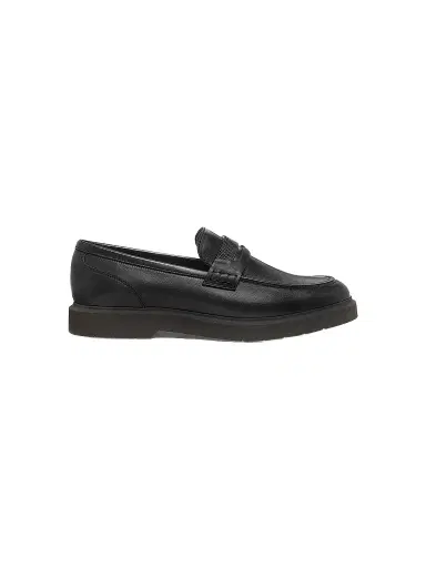 Brunello Cucinelli Women's Leather Penny Loafers - Nero | Thumbnail 1 Brunello Cucinelli Women's Leather Penny Loafers - Nero | Thumbnail 1