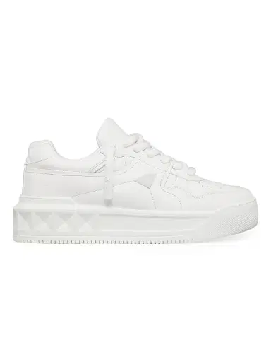 Valentino Garavani Men's One Stud XL Nappa Leather Low Top Sneakers - White | Thumbnail 1 Valentino Garavani Men's One Stud XL Nappa Leather Low Top Sneakers - White | Thumbnail 1