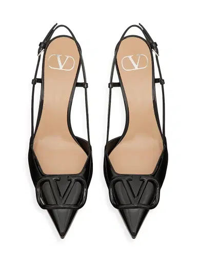 Valentino Garavani Women's VLogo 80MM Signature Patent Leather Slingback Pumps - Rose Cannelle | Thumbnail 16 Valentino Garavani Women's VLogo 80MM Signature Patent Leather Slingback Pumps - Rose Cannelle | Thumbnail 16