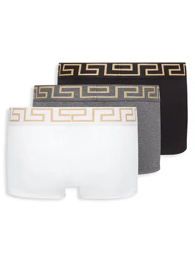 Versace Men's Logo Boxers Set - Black Grey White | Thumbnail 2 Versace Men's Logo Boxers Set - Black Grey White | Thumbnail 2