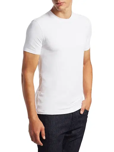 Giorgio Armani Men's Basic Crewneck Tee - White - Size 46 | Thumbnail 4 Giorgio Armani Men's Basic Crewneck Tee - White - Size 46 | Thumbnail 4