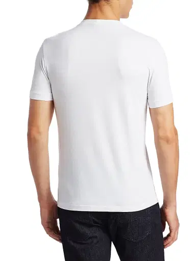 Giorgio Armani Men's Basic Crewneck Tee - White - Size 46 | Thumbnail 5 Giorgio Armani Men's Basic Crewneck Tee - White - Size 46 | Thumbnail 5