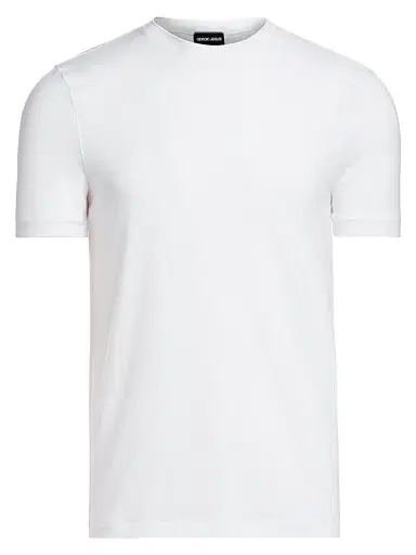Giorgio Armani Men's Basic Crewneck Tee - White - Size 46 | Thumbnail 1 Giorgio Armani Men's Basic Crewneck Tee - White - Size 46 | Thumbnail 1
