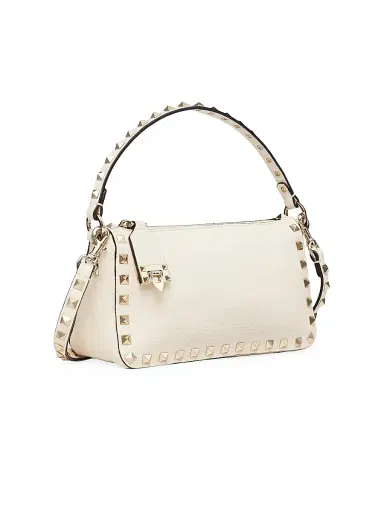 Valentino Garavani Women's Rockstud Grainy Calfskin Crossbody Bag - Light | Thumbnail 3 Valentino Garavani Women's Rockstud Grainy Calfskin Crossbody Bag - Light | Thumbnail 3