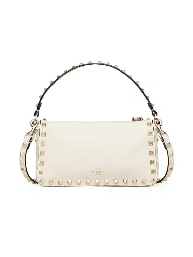 Valentino Garavani Women's Rockstud Grainy Calfskin Crossbody Bag - Light | Thumbnail 4 Valentino Garavani Women's Rockstud Grainy Calfskin Crossbody Bag - Light | Thumbnail 4