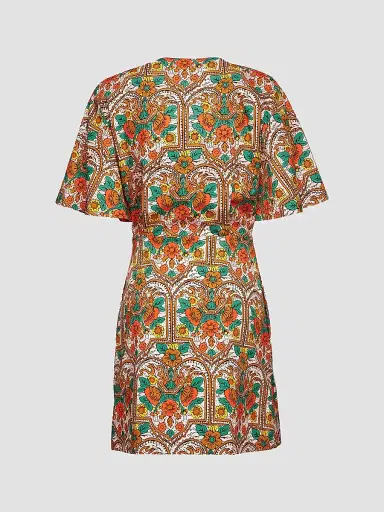 La DoubleJ Women's Peek-a-Boo Mini Dress - Corte White Rust | Thumbnail 2 La DoubleJ Women's Peek-a-Boo Mini Dress - Corte White Rust | Thumbnail 2