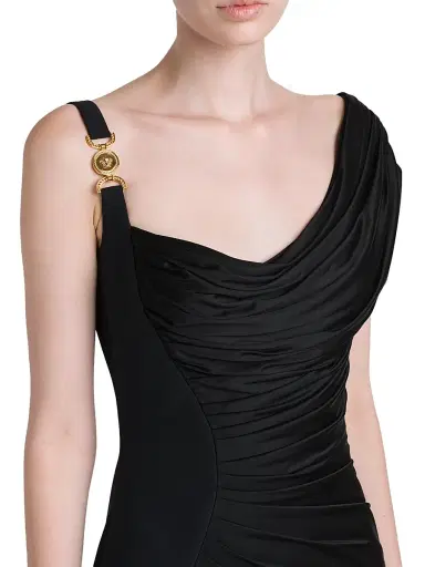 Versace Women's Draped Cowlneck Column Gown | Thumbnail 7 Versace Women's Draped Cowlneck Column Gown | Thumbnail 7
