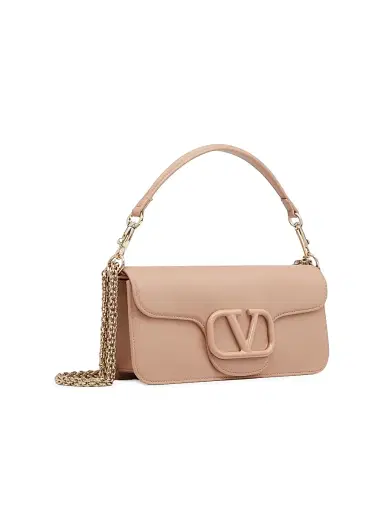 Valentino Garavani Women's Locò Calfskin Shoulder Bag - Rose Cannelle | Thumbnail 3 Valentino Garavani Women's Locò Calfskin Shoulder Bag - Rose Cannelle | Thumbnail 3