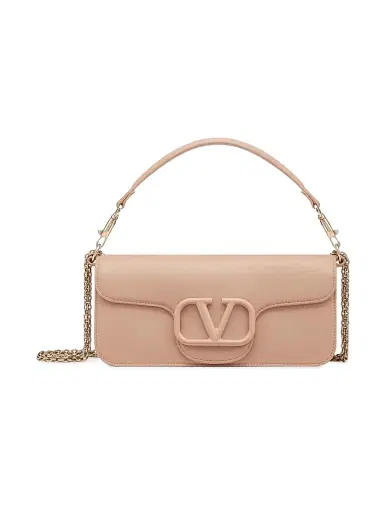 Valentino Garavani Women's Locò Calfskin Shoulder Bag - Rose Cannelle | Thumbnail 1 Valentino Garavani Women's Locò Calfskin Shoulder Bag - Rose Cannelle | Thumbnail 1