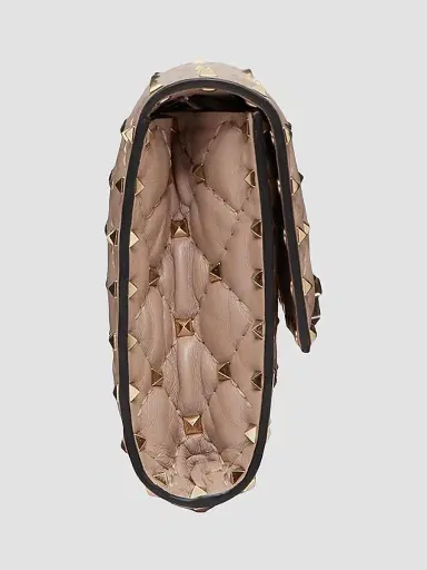 Valentino Garavani Women's Rockstud Spike Nappa Leather Crossbody Clutch Bag - Poudre | Thumbnail 5 Valentino Garavani Women's Rockstud Spike Nappa Leather Crossbody Clutch Bag - Poudre | Thumbnail 5