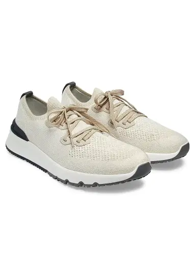 Brunello Cucinelli Men's Stretch-Knit Low-Top Sneakers | Thumbnail 2 Brunello Cucinelli Men's Stretch-Knit Low-Top Sneakers | Thumbnail 2