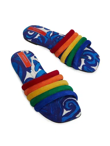 La DoubleJ Women's Tones Slides - Anemone Blue Sandals | Thumbnail 2 La DoubleJ Women's Tones Slides - Anemone Blue Sandals | Thumbnail 2