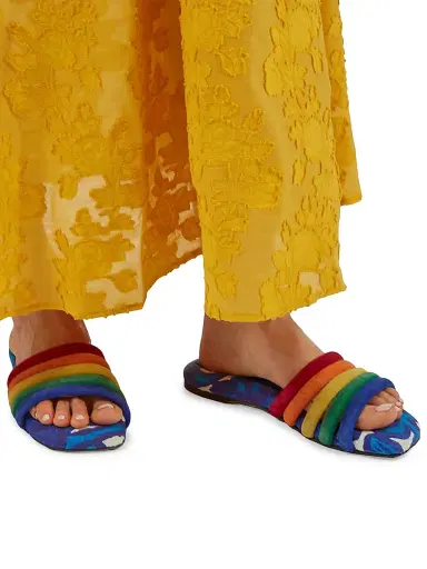 La DoubleJ Women's Tones Slides - Anemone Blue Sandals | Thumbnail 4 La DoubleJ Women's Tones Slides - Anemone Blue Sandals | Thumbnail 4