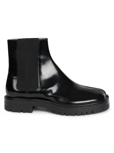 Maison Margiela Men's Tabi Leather Ankle Boots - Black | Thumbnail 1 Maison Margiela Men's Tabi Leather Ankle Boots - Black | Thumbnail 1