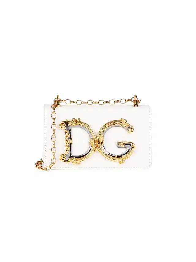 D & G Girls Leather Crossbody Bag - White D & G Girls Leather Crossbody Bag - White