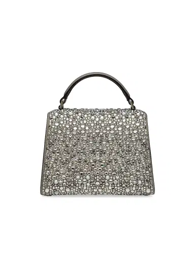 Valentino Garavani Women's Mini VSling Top Handle Bag with Sparkling Embroidery - Crystal | Thumbnail 4 Valentino Garavani Women's Mini VSling Top Handle Bag with Sparkling Embroidery - Crystal | Thumbnail 4