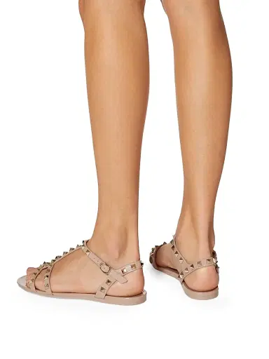 Valentino Garavani Women's Rockstud Flat Rubber Sandals - Poudre - Size 11 | Thumbnail 6 Valentino Garavani Women's Rockstud Flat Rubber Sandals - Poudre - Size 11 | Thumbnail 6