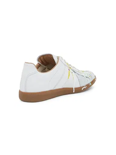 Maison Margiela Men's Replica Paint Splatter Leather Low-Top Sneakers | Thumbnail 3 Maison Margiela Men's Replica Paint Splatter Leather Low-Top Sneakers | Thumbnail 3