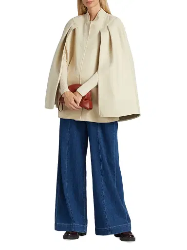 Max Mara Women's Valdez Cotton Cape - 006 | Thumbnail 2 Max Mara Women's Valdez Cotton Cape - 006 | Thumbnail 2