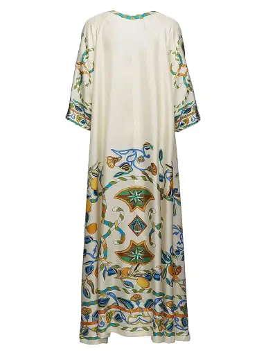 La DoubleJ Women's Muumuu Dress - Borboni Placee White | Thumbnail 3 La DoubleJ Women's Muumuu Dress - Borboni Placee White | Thumbnail 3