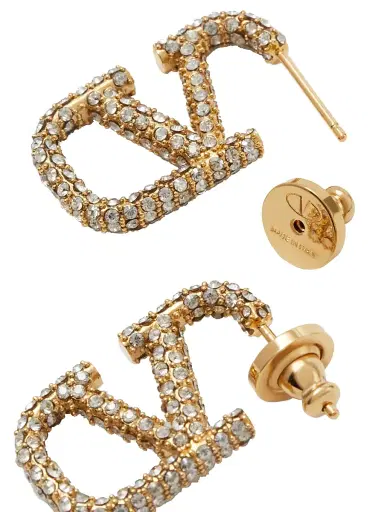 Valentino Garavani Women's VLogo Signature Metal Earrings - Gold | Thumbnail 4 Valentino Garavani Women's VLogo Signature Metal Earrings - Gold | Thumbnail 4