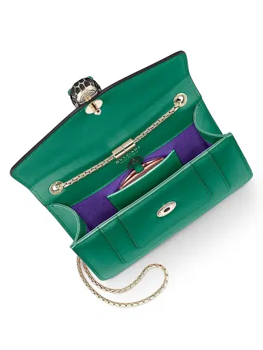 BVLGARI Women's Small Serpenti Leather Crossbody Bag - Emerald Green | Thumbnail 2 BVLGARI Women's Small Serpenti Leather Crossbody Bag - Emerald Green | Thumbnail 2