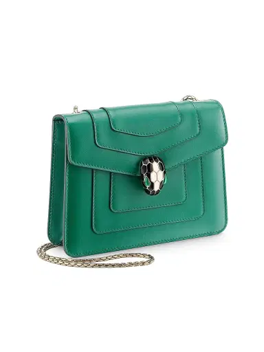 BVLGARI Women's Small Serpenti Leather Crossbody Bag - Emerald Green | Thumbnail 3 BVLGARI Women's Small Serpenti Leather Crossbody Bag - Emerald Green | Thumbnail 3