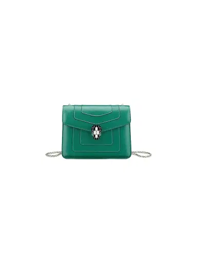BVLGARI Women's Small Serpenti Leather Crossbody Bag - Emerald Green | Thumbnail 1 BVLGARI Women's Small Serpenti Leather Crossbody Bag - Emerald Green | Thumbnail 1
