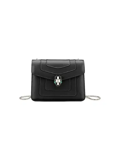 BVLGARI Women's Small Serpenti Leather Crossbody Bag - Black | Thumbnail 1 BVLGARI Women's Small Serpenti Leather Crossbody Bag - Black | Thumbnail 1