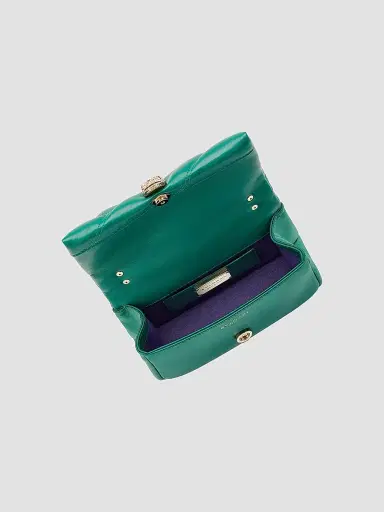 BVLGARI Women's Serpenti Cabochon Matelassé Leather Crossbody Bag - Jade Green | Thumbnail 3 BVLGARI Women's Serpenti Cabochon Matelassé Leather Crossbody Bag - Jade Green | Thumbnail 3