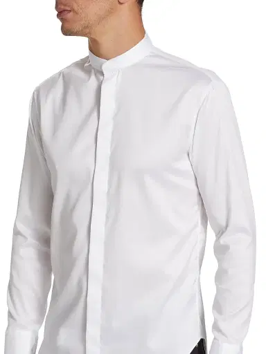 Emporio Armani Men's Ceremony Dress Shirt - White - Size 18.5 | Thumbnail 6 Emporio Armani Men's Ceremony Dress Shirt - White - Size 18.5 | Thumbnail 6