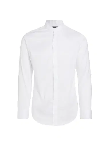 Emporio Armani Men's Ceremony Dress Shirt - White - Size 18.5 | Thumbnail 1 Emporio Armani Men's Ceremony Dress Shirt - White - Size 18.5 | Thumbnail 1