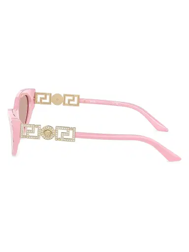Versace Women's Bright Greca 56MM Cat-Eye Sunglasses - Pink Gold Rose | Thumbnail 3 Versace Women's Bright Greca 56MM Cat-Eye Sunglasses - Pink Gold Rose | Thumbnail 3
