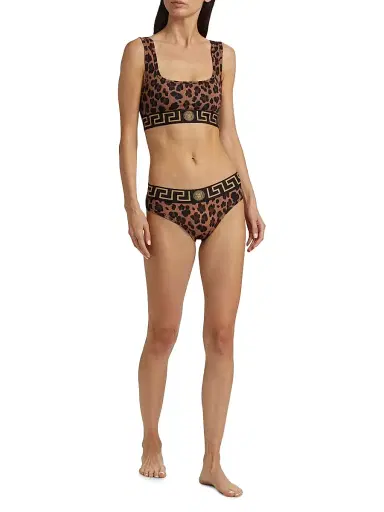 Versace Women's Topeka Bi-Stretch Leopard Underwear - Chestnut Gold | Thumbnail 2 Versace Women's Topeka Bi-Stretch Leopard Underwear - Chestnut Gold | Thumbnail 2