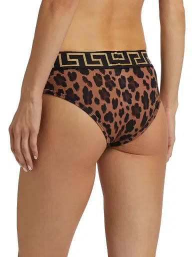 Versace Women's Topeka Bi-Stretch Leopard Underwear - Chestnut Gold | Thumbnail 4 Versace Women's Topeka Bi-Stretch Leopard Underwear - Chestnut Gold | Thumbnail 4