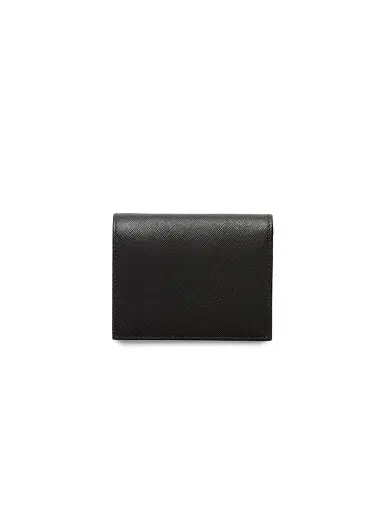 Prada Women's Saffiano Leather Wallet - Black Beige | Thumbnail 3 Prada Women's Saffiano Leather Wallet - Black Beige | Thumbnail 3