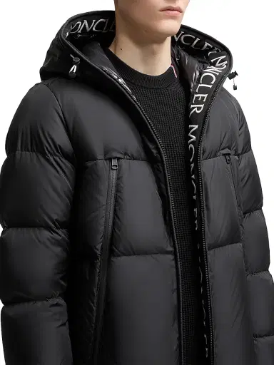 Moncler Men's Montcla Logo Hooded Down Jacket | Thumbnail 4 Moncler Men's Montcla Logo Hooded Down Jacket | Thumbnail 4