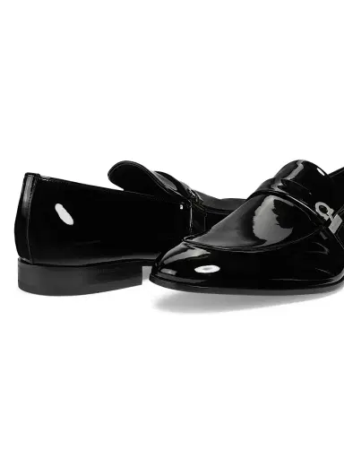 FERRAGAMO Men's Deal Patent Leather Loafers - Nero | Thumbnail 3 FERRAGAMO Men's Deal Patent Leather Loafers - Nero | Thumbnail 3