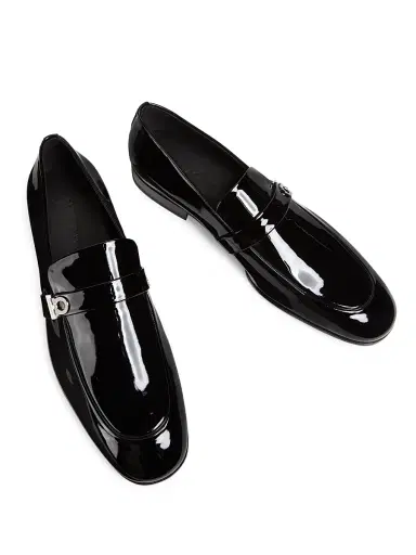 FERRAGAMO Men's Deal Patent Leather Loafers - Nero | Thumbnail 4 FERRAGAMO Men's Deal Patent Leather Loafers - Nero | Thumbnail 4