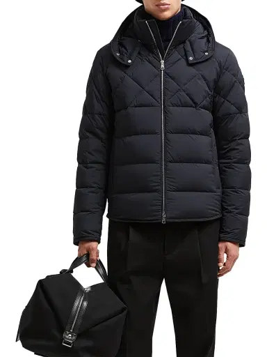 Moncler Men's Cecaud Nylon Diamond-Quilted Down Jacket - Navy Blue | Thumbnail 8 Moncler Men's Cecaud Nylon Diamond-Quilted Down Jacket - Navy Blue | Thumbnail 8
